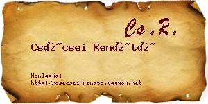 Csécsei Renátó névjegykártya