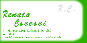 renato csecsei business card