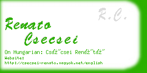 renato csecsei business card